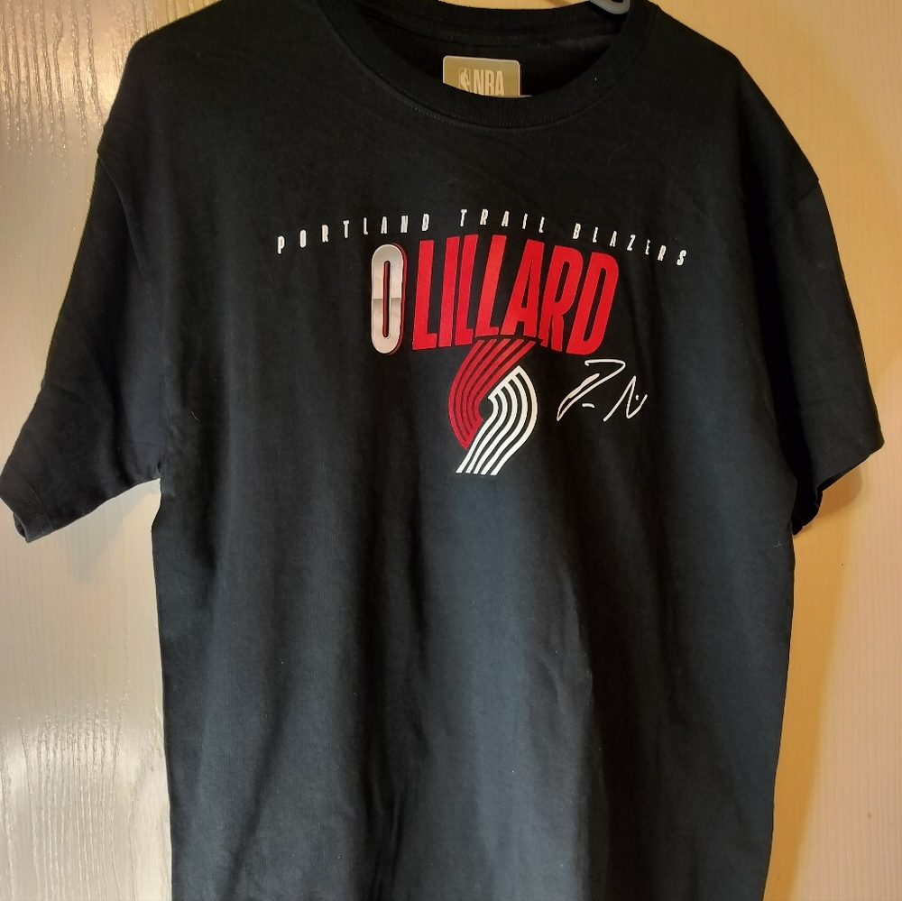 NBA Portland Trail Blazers Damian Lillard T-Shirt Black Size XL - NWOT